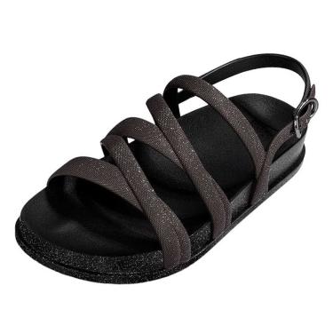 Imagem de Sandalia Feminina Glitter Conforto Zaxy Shine 18889