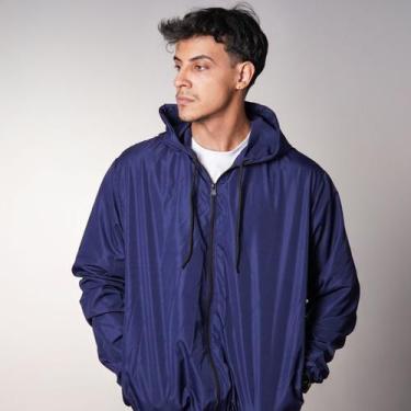 Imagem de Jaqueta Corta Vento Masculina Esportiva Impermeável Leve com Capuz Cas