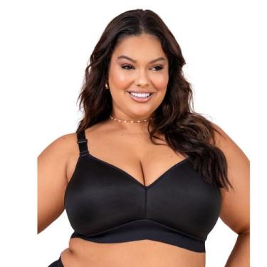 Imagem de Sutiã Feminino Plus Size Confort Com Bojo Vi Lingerie, 44, Preto