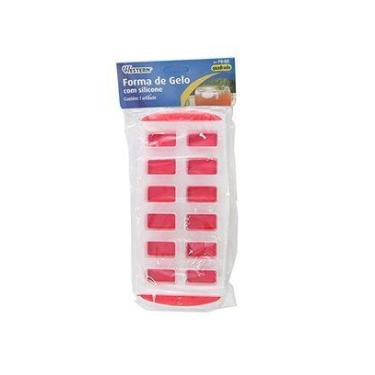 Imagem de Forma de Gelo com 12 Cavidades Retangular de Silicone e Plástico 24 x 