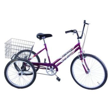 Imagem de Bicicleta Triciclo Aro 26 Violeta - Dalannio Bike