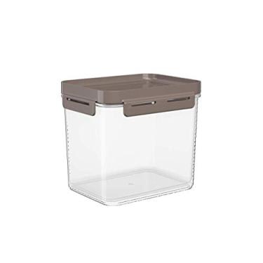 Imagem de Pote Hermético Flap 2,2 L, 19 x 14 x 15,7 cm, Warm Gray, Coza