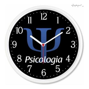 Imagem de Relogio Parede Psicologia Simbolo Decoracao Clinica Presente Preto - R