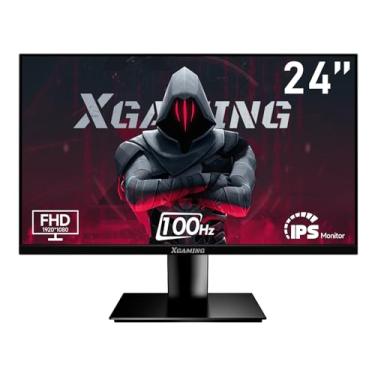 Imagem de Monitor de 24 polegadas, FHD 100Hz 1080P, IPS 16:9, monitor de computador sem moldura, 99% sRGB, cuidados com os olhos com pouca luz azul, FreeSync, alto-falantes embutidos na tela de PC, monitor HDMI