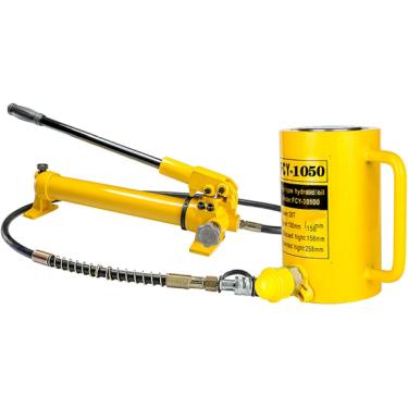 Imagem de Macaco de cilindro hidráulico Cilindros de elevação hidráulica Cilindro de aríete hidráulico 10T/20T/30T com bomba hidráulica manual para construção naval e construção, 10T50MM