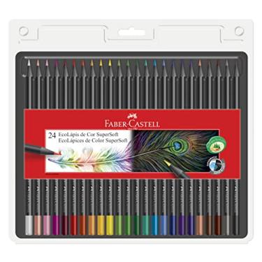 Imagem de Lápis de Cor Redondo, Faber Castell 120724SOFT, Multicor, Pacote com 6 Unidades
