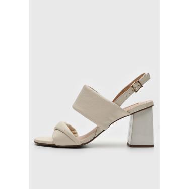 Imagem de Sandália Jorge Bischoff de Couro Lisa Off-White Jorge Bischoff J13463002009 feminino