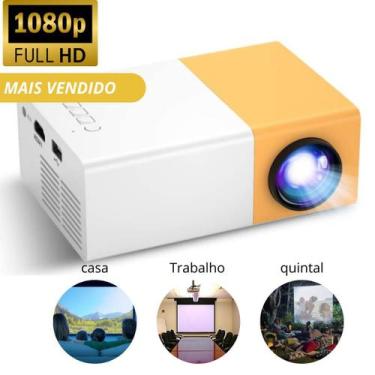 Imagem de Mini Projetor Yg-300 Led Portátil Full Hd 600 Lumens Usb - AL
