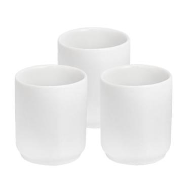 Imagem de Kit 3 copos de porcelana 150 ml copo de louça copinhos café - Loja Bor