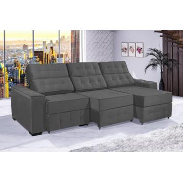 Imagem de Sofá Retrátil e Reclinável 3,80m ESTILO ESTOFADOS - PARIS 3 módulos co