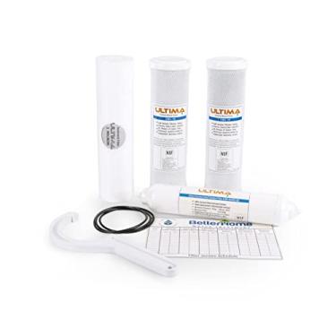 Imagem de Ultima 7/VII 5 estágios universal sob a pia cartuchos de substituição do sistema de filtro de água com kit de filtro de carbono de poste de conexão rápida sem membrana compatível com GRO-050.