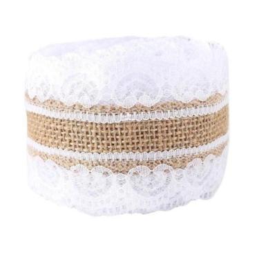 Imagem de Fita Decorativa Juta com Renda 3cmx2m -01 unidade - ArtLille