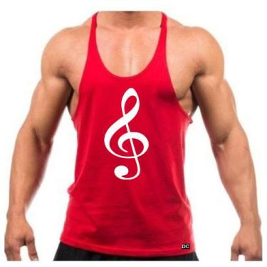 Imagem de Camiseta Regata Cavada Masculino Academia Treino Musculação Personaliz