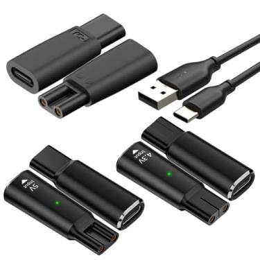 Imagem de Adaptador de carregador tipo C, adequado para máquina de barbear elétrica Norelco HQ8505 7000 série 5-3-9-2000 mg7750 barbeador elétrico, Aquatec, Arcitec, fonte de alimentação adaptador de aparador
