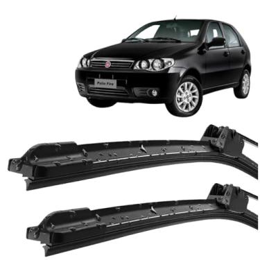 Imagem de Par Palheta Limpador ParaBrisa Palio 2001 2002 2003 2004 2005 2006 2007 2008 Silicone Tipo Gancho