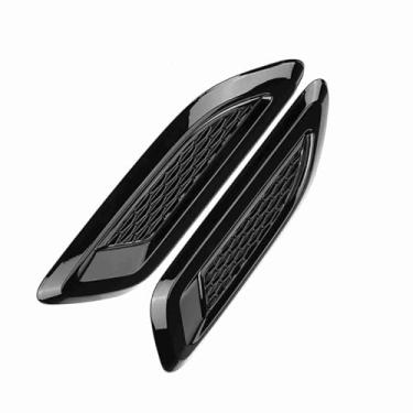 Imagem de Hood Air Fit for Vent Wing Trim Aparência Anti Brilhante Design Autoadesivo para Faixa de Faixa para Proprietários de Rover Evoque (Tudo preto)