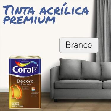 Imagem de Tinta Coral Decora Diamante Premium Semi Brilho 18l Cores, Branco