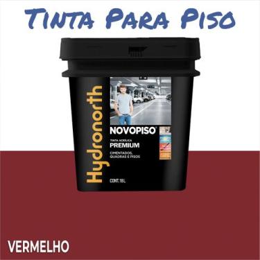 Imagem de Tinta Piso Acrilica Hydronorth Cores 18 Litros - Cores, Vermelho Bande