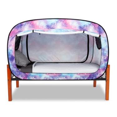 Imagem de ANC POP Barraca de cama de solteiro portátil para crianças e adultos, barraca de dormir com 2 portas, respirável, espaço privado, unicórnio