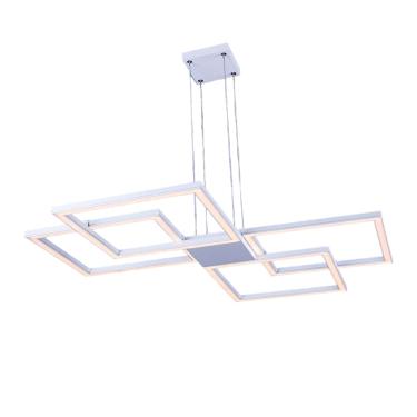 Imagem de Lustre Pendente Perfil LED 96W Design Moderno Quarto Sala Escritorio Bivolt