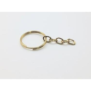 Imagem de Argola para Chaveiro 22mm S/ Bater C/ Corrente Fina (100pçs) Cod1135 -