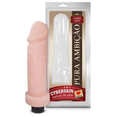 Imagem de Pênis Realístico Em Cyberskin Com Vibro 18 X 5Cm Toque Macio, Satisfação, Prazer Intenso