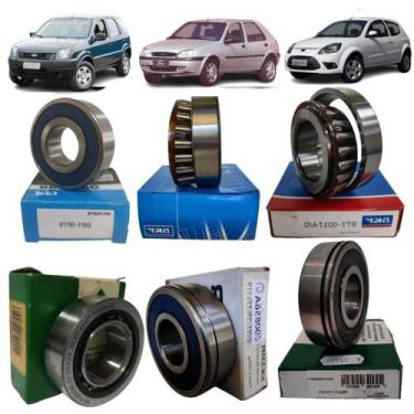 Imagem de 6 Rolamento Câmbio Fiesta Courier Ecosport Ka 52mm + Pista - INA, SKF,