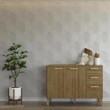 Imagem de Balcão Urbino 3 gavetas 1 Porta c/ Tampo Freijó Freijó - Mobiliar Home