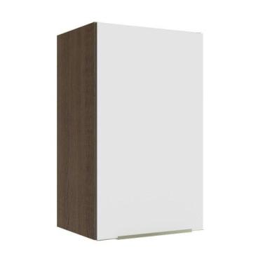 Imagem de Armário Aéreo 40 Cm 1 Porta Rustic/Branco Veludo - MADESA