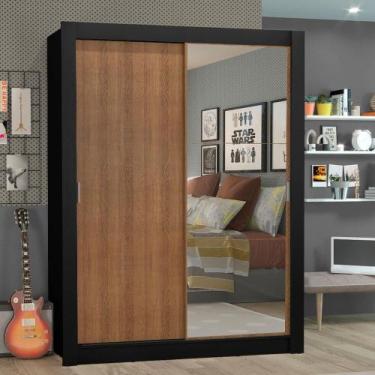 Imagem de Guarda-roupa Solteiro Denver 2 Portas Correr Espelho Madesa