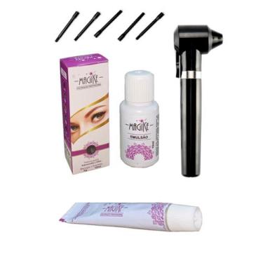 Imagem de Tinta Para Sobrancelha Magike Profissional Tintura Completa e Mixer Mi