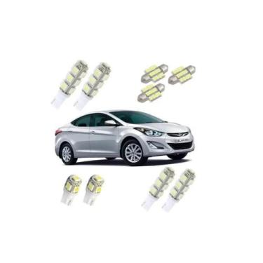 Imagem de Kit Lampada Led Hyundai Elantra Teto Placa Ré Torpedo - Blue Lion