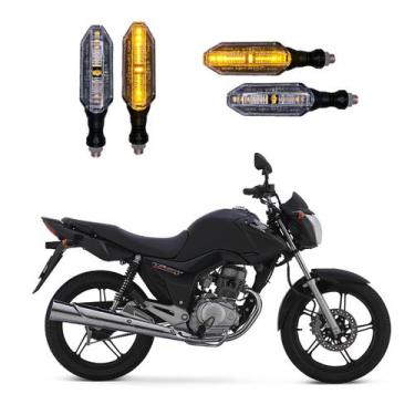 Imagem de KIT 4 Setas Esportivas Pisca de Led Modelo P26 Para Moto CG 150 TITAN 
