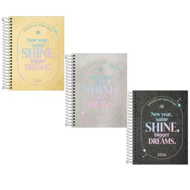 Imagem de Agenda planner espiral semanal Shine 2026 Tilibra