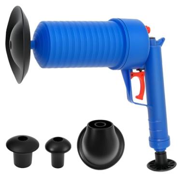 Imagem de Desentupidor de vaso sanitário potente, ferramenta de remoção de entupimento de drenagem com ventosas de 4 tamanhos, ferramentas de dragagem de tubos, êmbolo de vaso sanitário potente para pia de