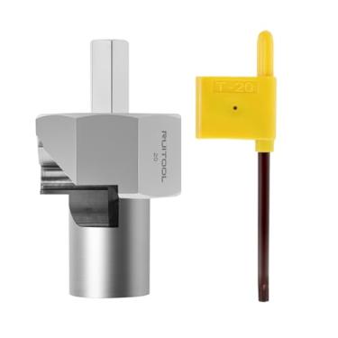 Imagem de Tzdxfgl Ferramenta de alargador de chanfro para marcenaria, ferramenta de alargador de chanfro para cão, bancada de aço inoxidável com haste sextavada de 9 mm de 20 mm, ferramenta de acabamento polido