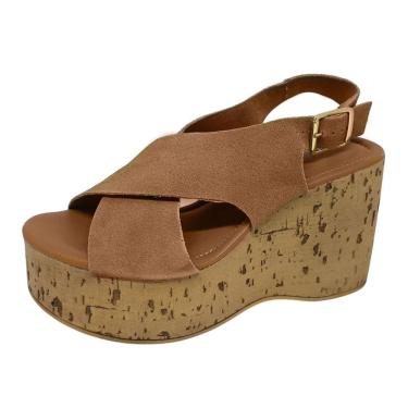 Imagem de Sandália Feminina Anabela Alta Salto Bloco Moderno Bottero