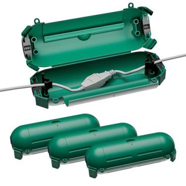 Imagem de Capa de cabo de extensão externa iwillink Waterproof Green, pacote com