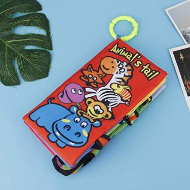 Imagem de Naroote Livro de Pano Com Estéreo Animal para Bebês, Livro de Interação Educacional Macio e Lavável para Jardim de Infância, Pano Colorido Com Pássaro para Crianças de 0 a 3 Anos (cauda da selva)