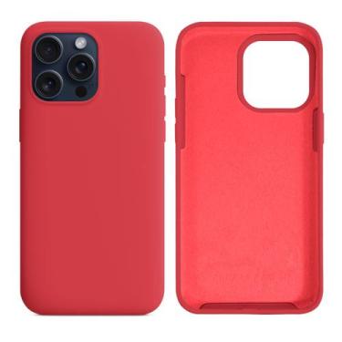 Imagem de Capinha Compatível com iPhone 15 Pro Max Silicone Aveludada - GCM CASE
