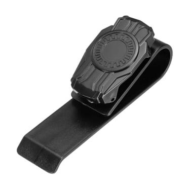 Imagem de HARFINGTON 1 peça de suporte de óculos para viseira de carro, clipe de óculos de sol de carro com uma mão para mulheres e homens, acessórios de viseira automotiva, peças de bilhete de recibo, preto