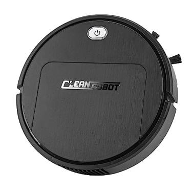 Imagem de Aspirador de pó robô 3 em 1 com potência sucção para cabelos animais estimação sujeira e detritos design limpeza silenciosa longa duração da bateria controle fácil madeira azulejo carpete baixo gramat