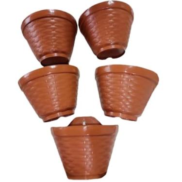 Imagem de Vasos De Parede 20cm Meia Lua P/Plantas vaso meia lua Para Jardim Vertical, Varanda e Decoração de Interiores - Ideal para Plantas Pequenas, Suculentas e Ervas