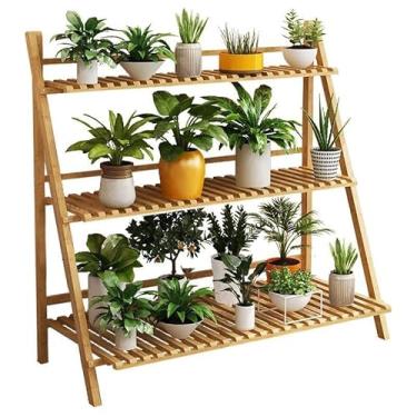 Imagem de Floreira De Madeira, Jardim Vertical, Estante Organizadora, #orquídea #suculenta #cactos- Ideal para Varanda, Área Gourmet e Decoração de Interiores