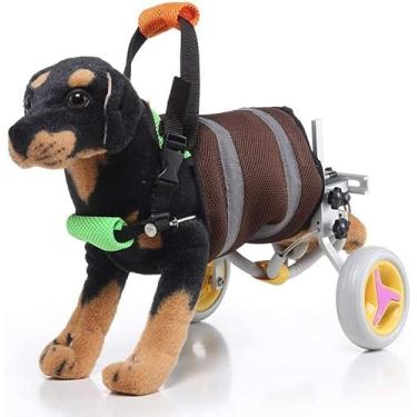 Imagem de Carrinhos de cachorro para cadeira de rodas, cadeiras de rodas para cães, cintos de segurança móveis para cães, suporte traseiro ajustável para animais de estimação, leggings de reabilitação de perna