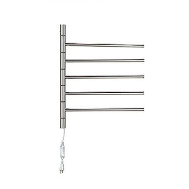 Imagem de APUM Toalheiro aquecido, com 5 barras aquecidas de aço inoxidável montado na parede toalheiro aquecido, baixo consumo de energia para casa de banho de hotel
