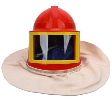 Imagem de KUIDAMOS Sandblaster Capacete de Alimentação de Ar Seguro Sandblast Com Protetor de Capa de Ombro de Lona Branca para Operador Engenharia Material Abs