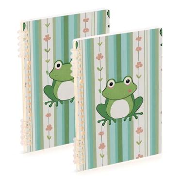 Imagem de Burbuja Cadernos com nome, papel pautado universitário A5 com 60 folhas, fichário para escritório, 2 unidades