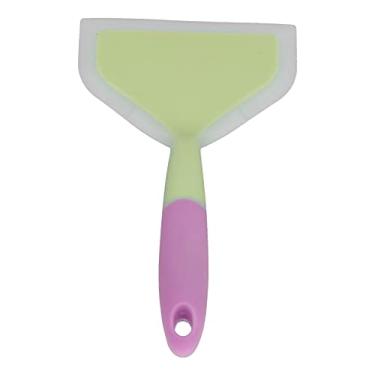 Imagem de Generic Espátula Larga de Silicone para Fritar, Ferramenta Ergonômica de Cozinha para Crepes de Carne de 10 Polegadas, pá de Cozinha Não Tóxica, Fácil Combinação para Sua (Cabeça de pá verde)