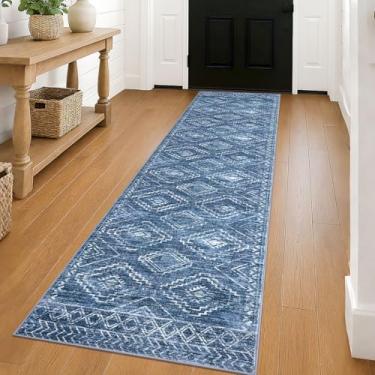 Imagem de KILOCOCO Tapete de corredor 5 x 20 cm para corredores impresso lavável tapete antiderrapante para lavanderia tapete macio de pilha baixa para quarto, cozinha, sala de estar, tapete boho, bege